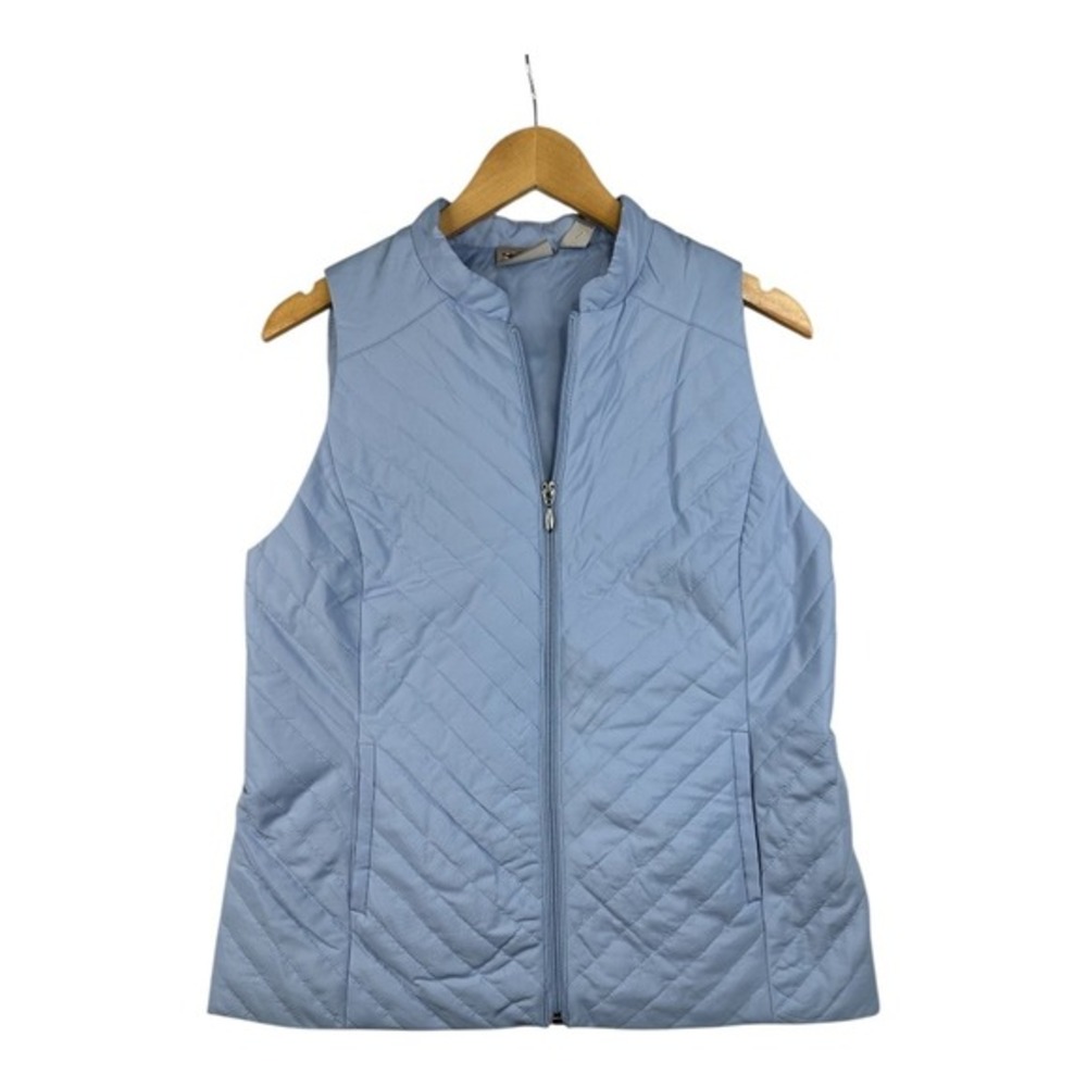 Chico's Quilted Vest size 0 (Small) Blue